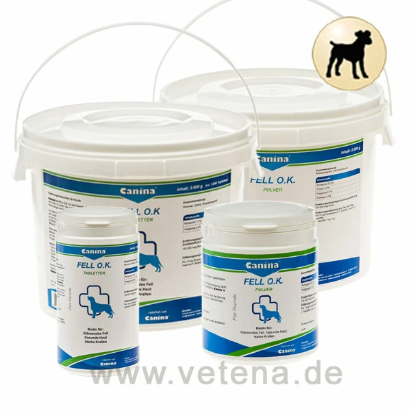 Canina Fell O.K. Tabletten & Pulver Hund 3 Canina Fell O.K. Tabletten & Pulver Hund